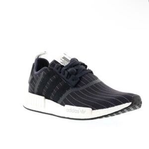 Adidas Men's Black and White Striped Sneakers